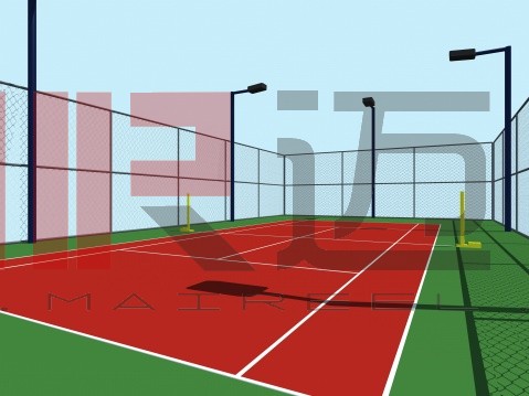 标准网球场地设计效果图